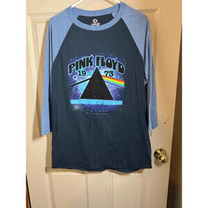 Pink Floyd 1973 Graphic Raglan Tee by Liquid Blue Size Large
